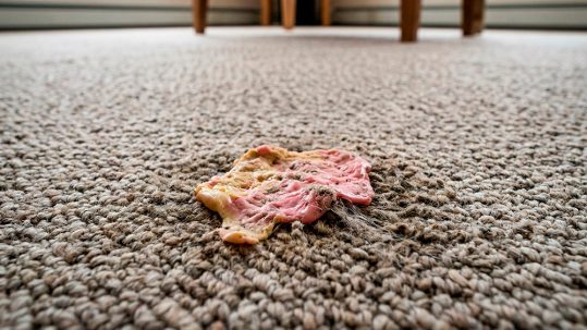 como quitar chicle alfombra